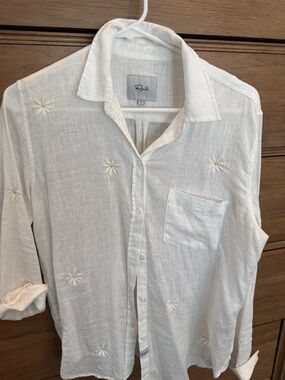 Rails Charli embroidered linen shirt